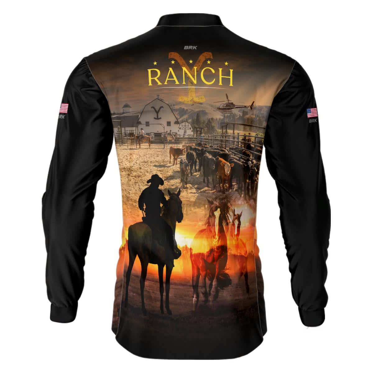 Camisa Agro Brk Ranch Yellowstone com Proteção Solar UV50+ - BRK AGRO