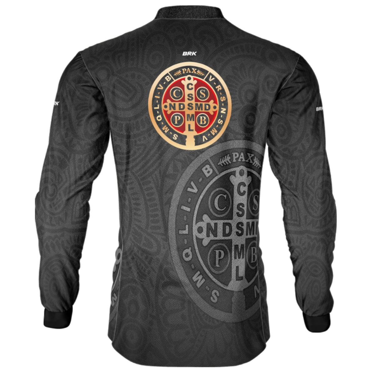 Camisa Agro Brk São Bento Dourado Preta com UV50+ - Brk Agro