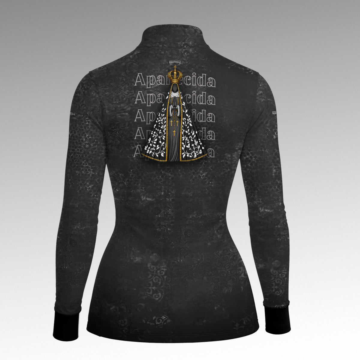Camisa Feminina Nossa Senhora Aparecida Essence Preta com UV50