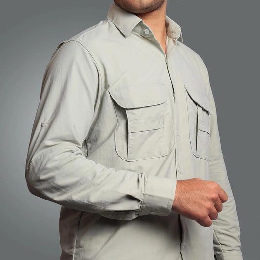 Camisa Work Agro Brk Areia com Proteção Solar UV50+ - Brk Agro