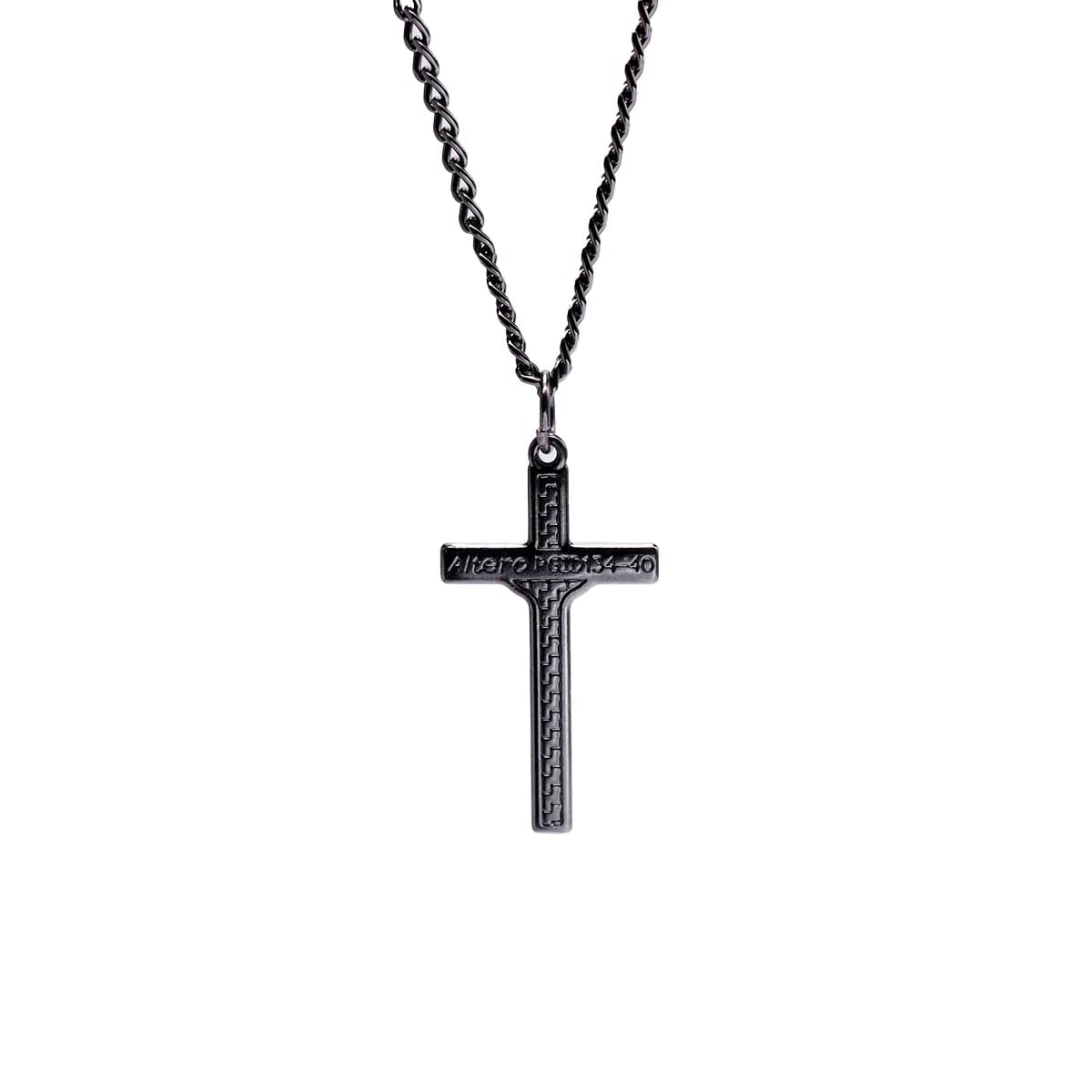 Corrente Pingente Brk Cruz Quadrada Grafite - Brk Agro