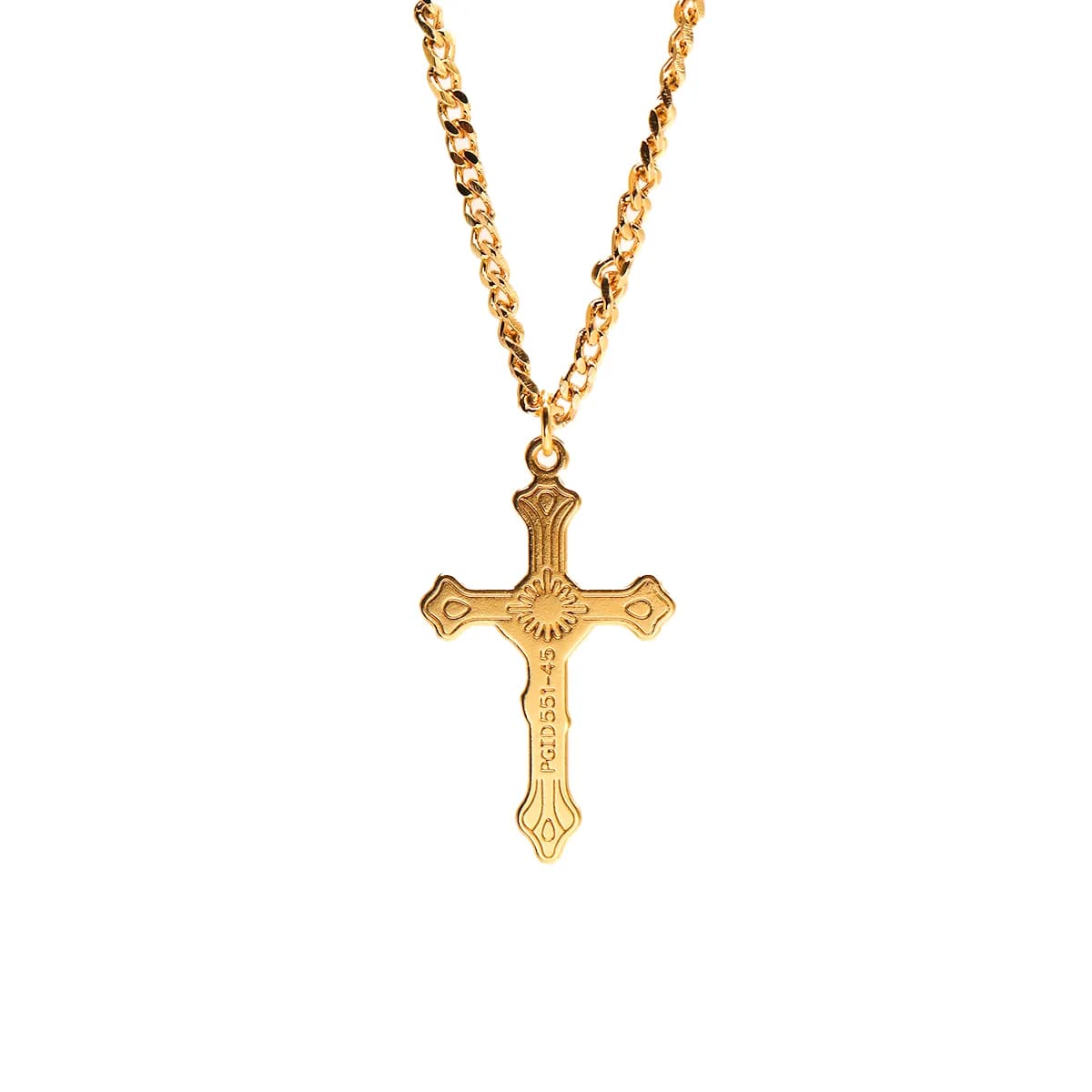 Corrente Pingente Brk Cruz Dourada Trevolada - Brk Agro