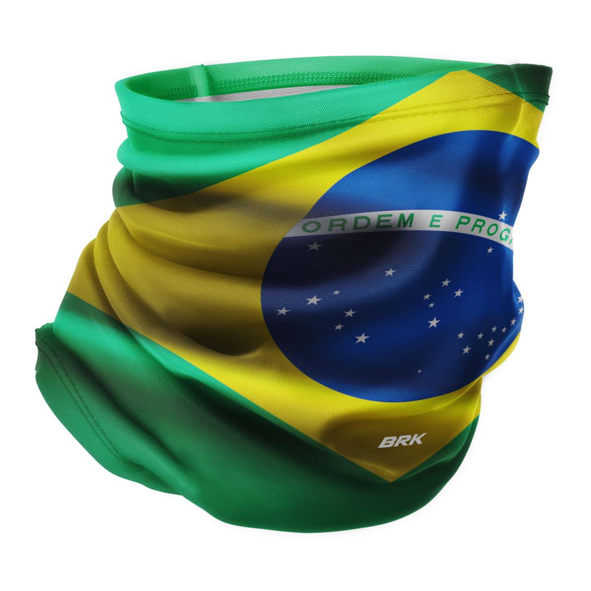 Bandana Tubeneck Agro Brk Multifuncional Bandeira do Brasil 3 com Proteção Solar UV50+ - Brk Agro