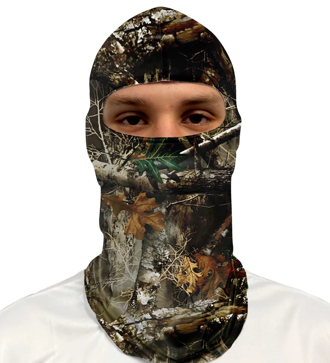 Balaclava Tubeneck Agro Brk Camuflada Folhas e Galhos com Proteção Solar UV50+ - Brk Agro