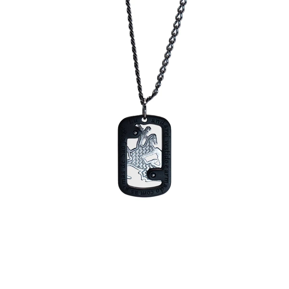 Corrente Pingente Brk Sao Jorge Grafite com Preto - Brk Agro