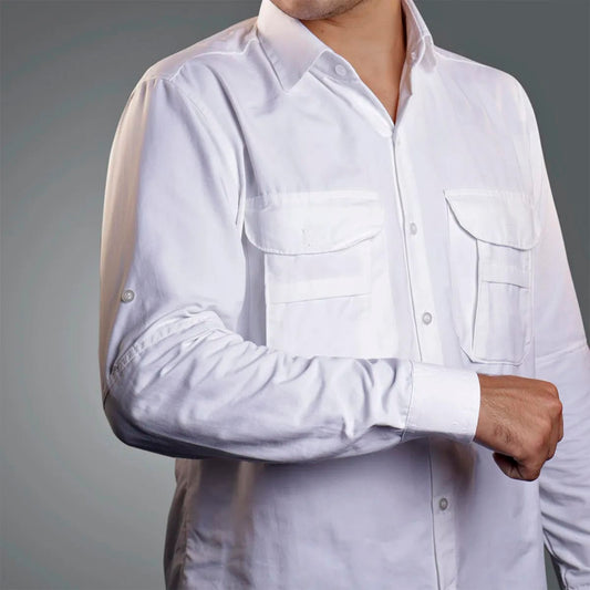 Camisa Work Agro Brk Branca com Proteção Solar UV50+ - Brk Agro
