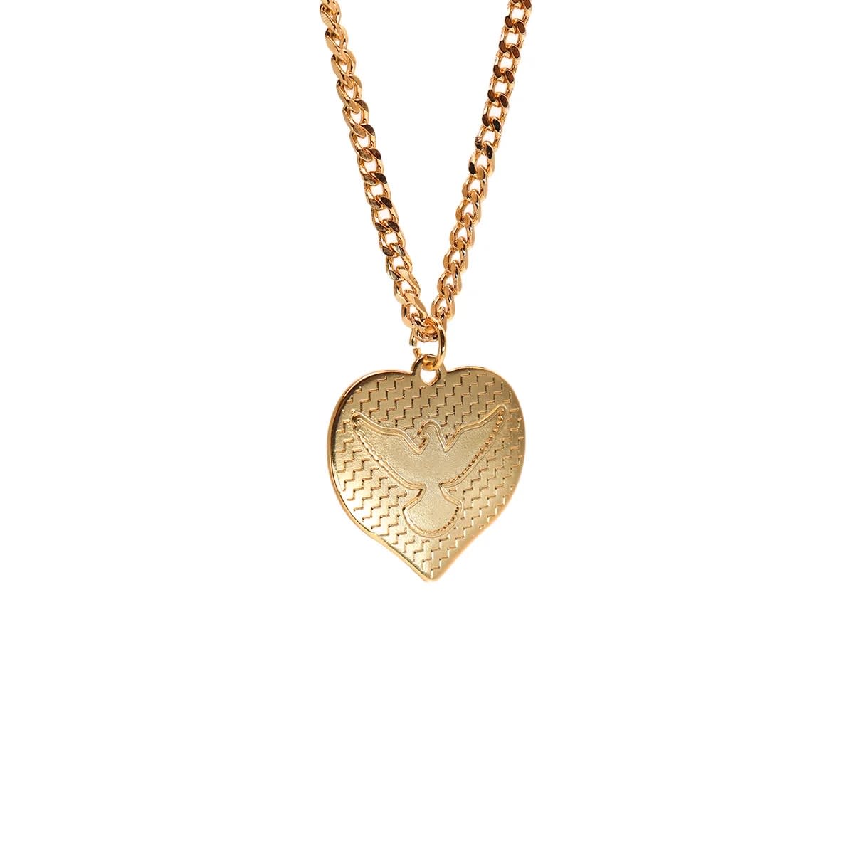 Corrente Pingente Brk Espirito Santo Coração Dourado - Brk Agro