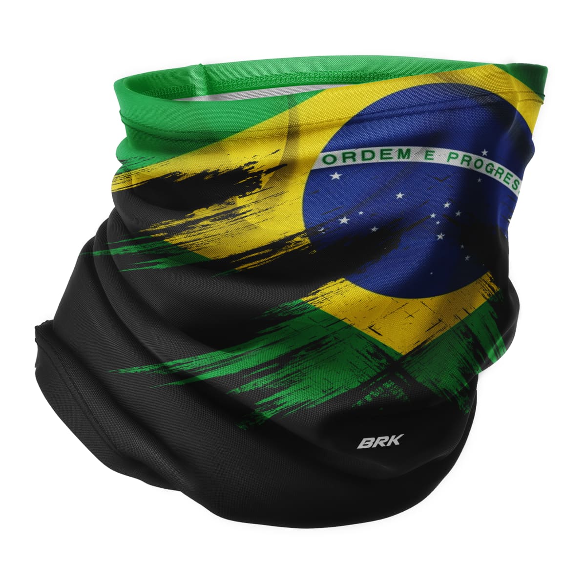 Bandana Tubeneck Agro Brk Multifuncional Bandeira do Brasil 2 com Proteção Solar UV50+ - Brk Agro