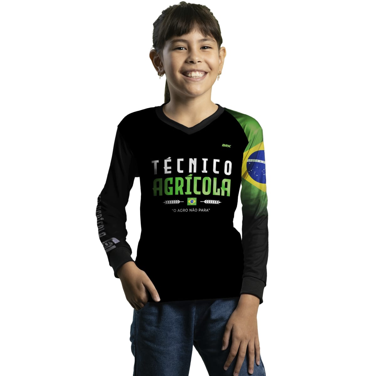 Camisa Infantil Agro Brk Técnico Agrícola UV50+ - Brk Agro