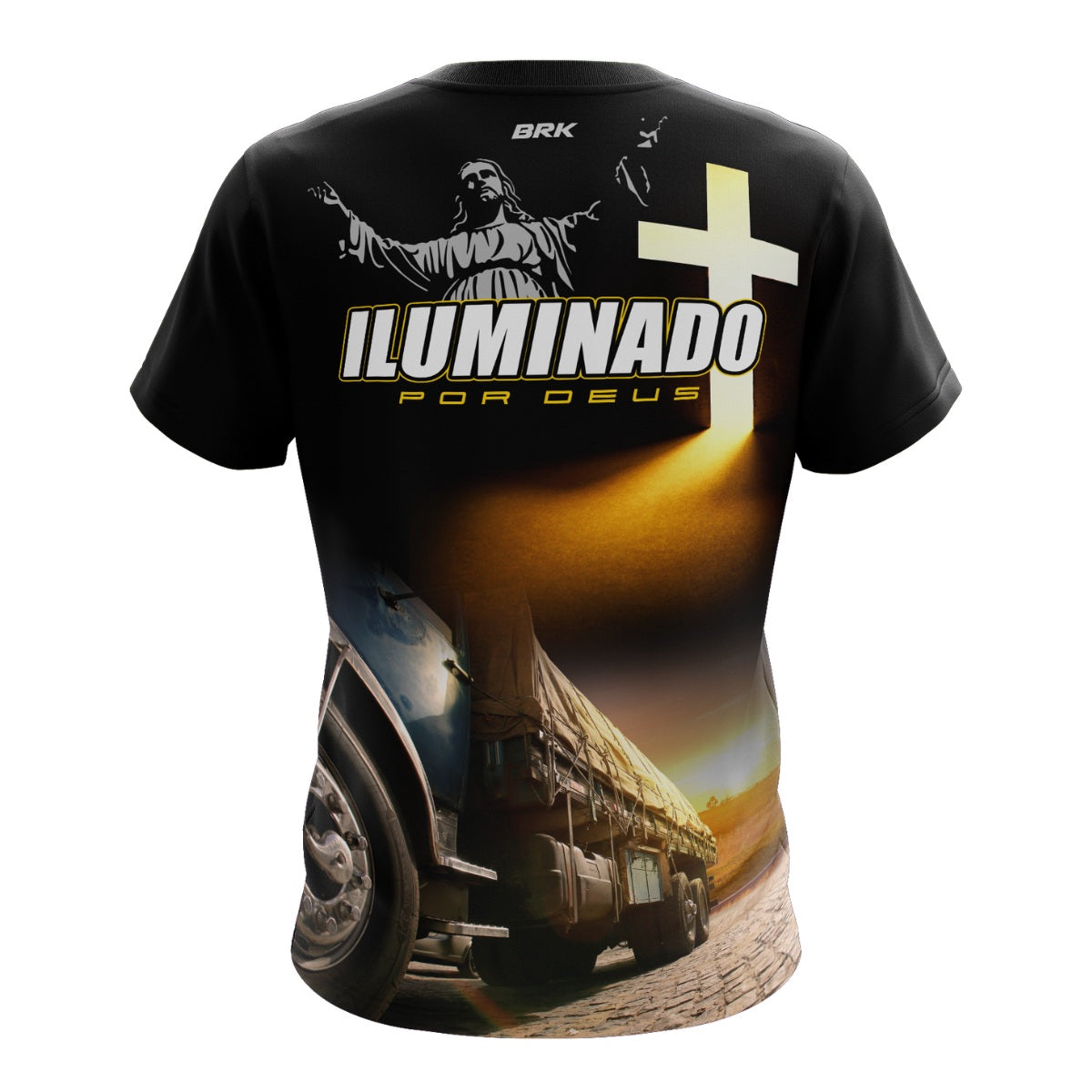Camiseta Agro Brk Caminhoneiro Iluminado por Deus com Proteção Solar UV50+ - Brk Agro