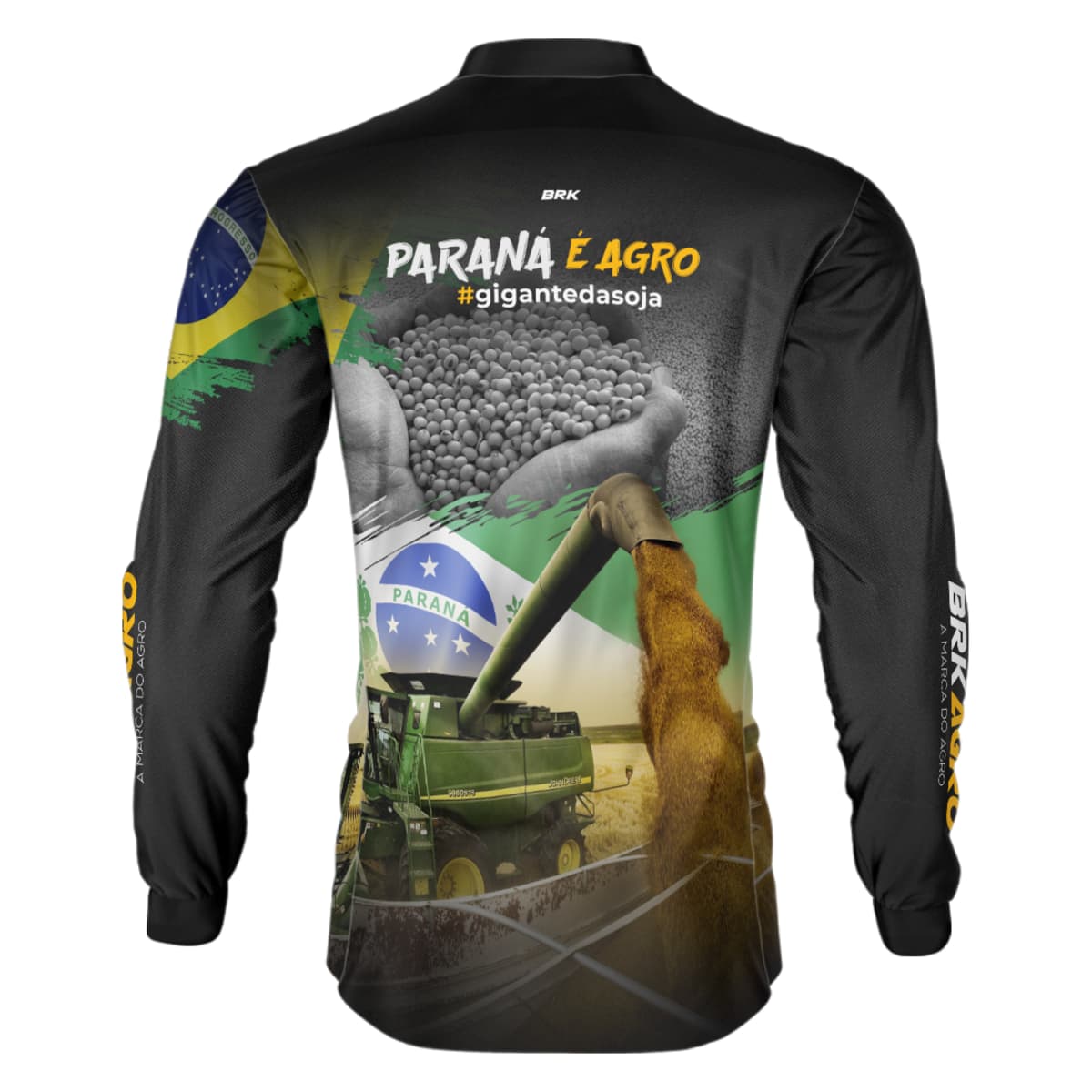 Camisa Agro Brk Paraná é Agro Soja com Proteção Solar UV50+ - Brk Agro