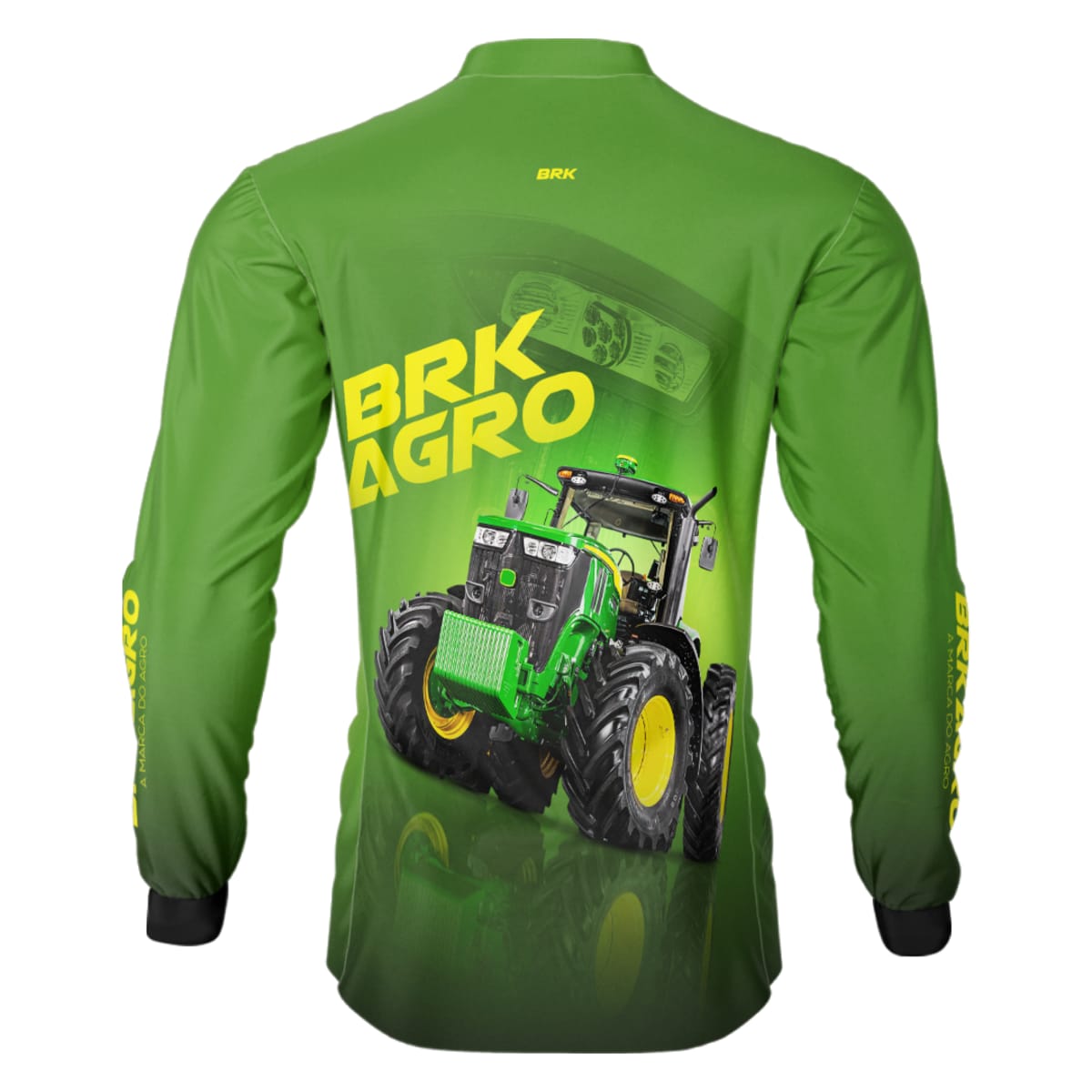 Camisa Agro Brk Trator Verde 7M com Proteção Solar UV50+ - Brk Agro