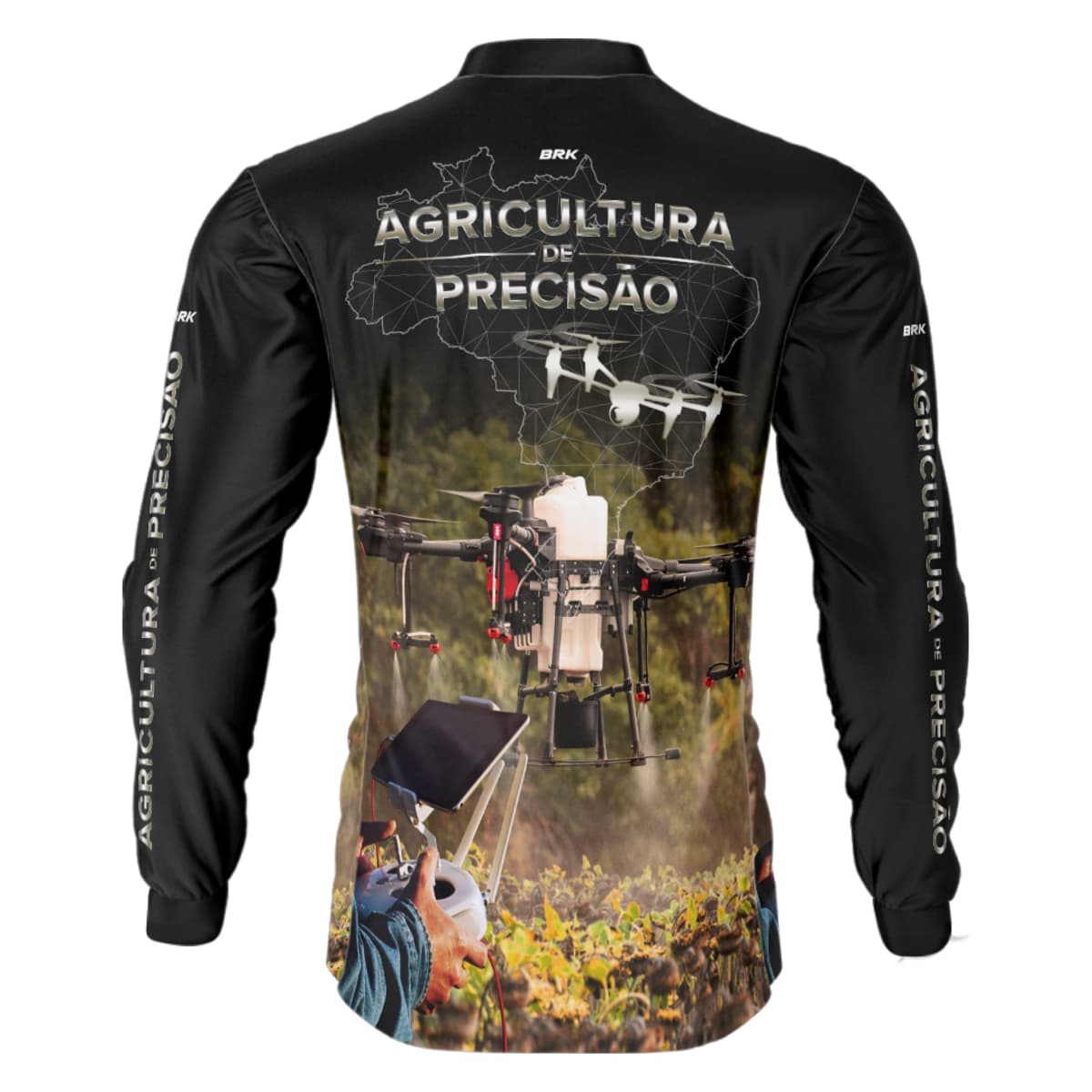 Camisa Agro Brk Drone é Agro Agricultura de Precisão 02 com Proteção Solar UV50+ - Brk Agro