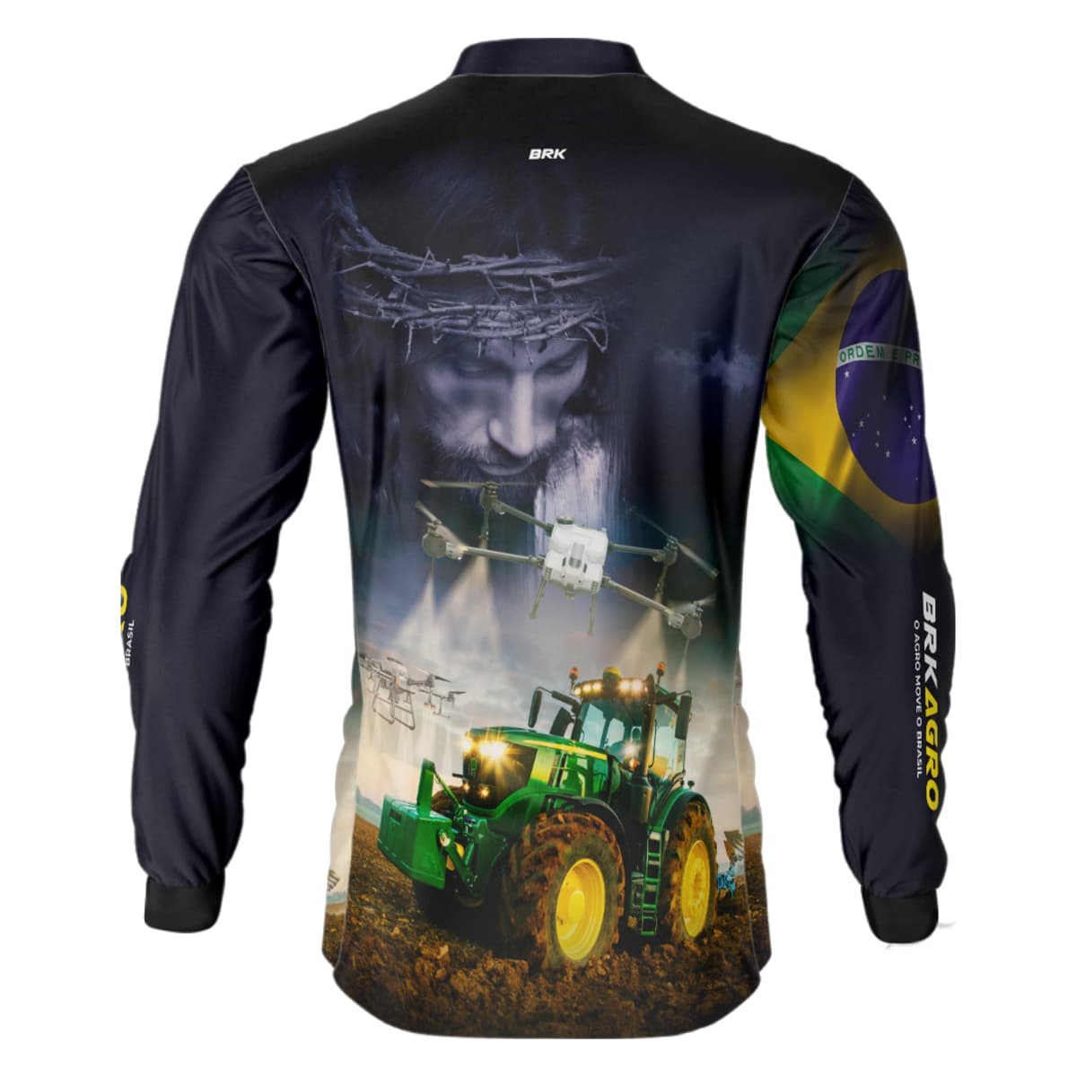 Camisa Agro Brk Jesus Drone Pulverizador com Proteção Solar UV50+ - Brk Agro