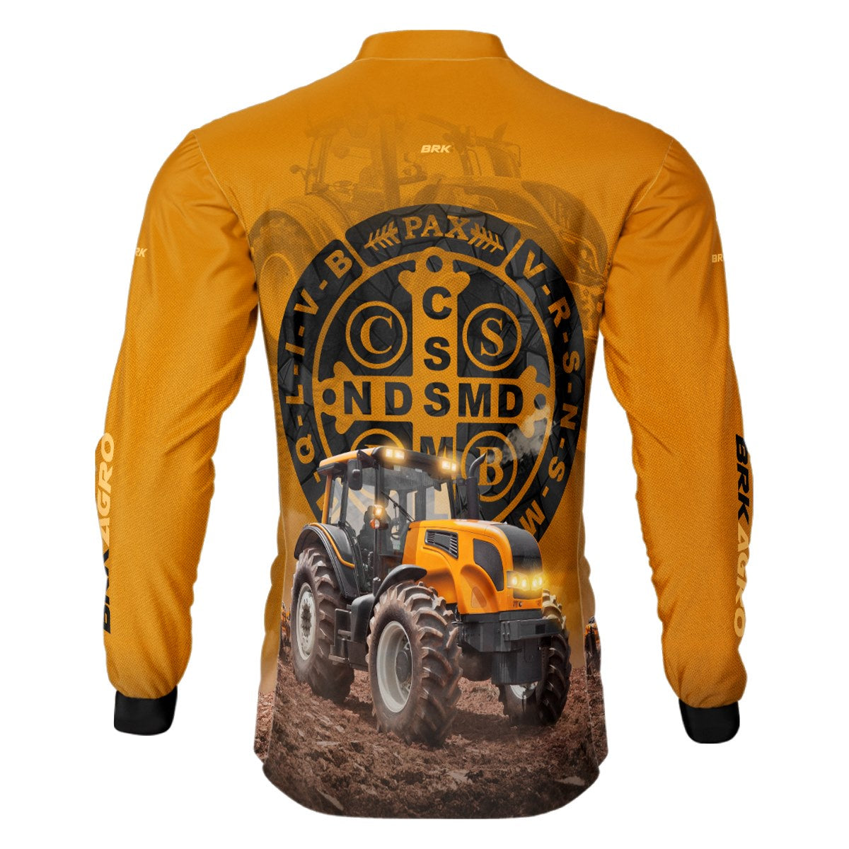 Camisa Agro Brk Trator São Bento Laranja com Proteção Solar UV50+ - BRK AGRO