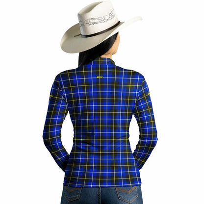 Camisa Agro Brk Country Masculina Xadrez Azul com Proteção Solar UV50+ - BRK AGRO