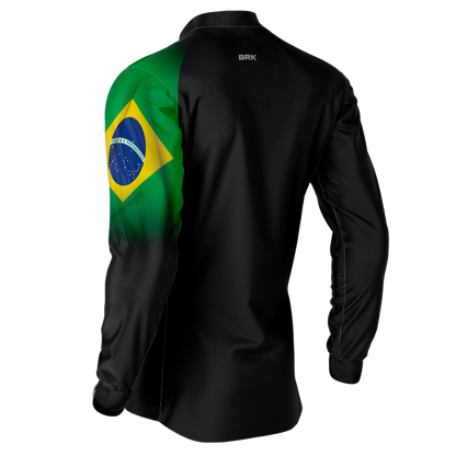 Camisa Agro Brk Veterinária Preta com UV50+ - Brk Agro