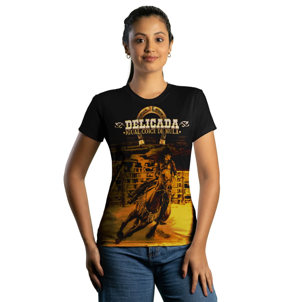 Camiseta Agro Brk Delicada Igual Coice de Mula com Proteção Solar UV50+ - Brk Agro