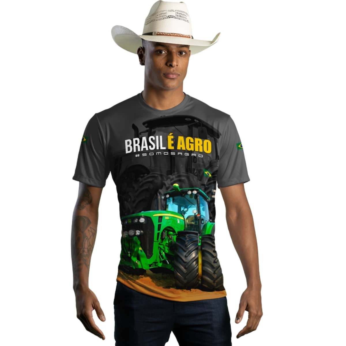 Camiseta Brk Brasil é Agro 03 com Proteção Solar UV50+ - Brk Agro