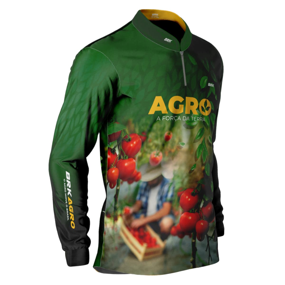 Camisa Agro Brk Produtor de Tomate com Proteção Solar UV50+ - Brk Agro