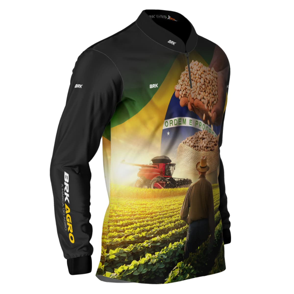 Camisa Agro Brk Plantação de Feijão com Proteção Solar UV50+ - Brk Agro