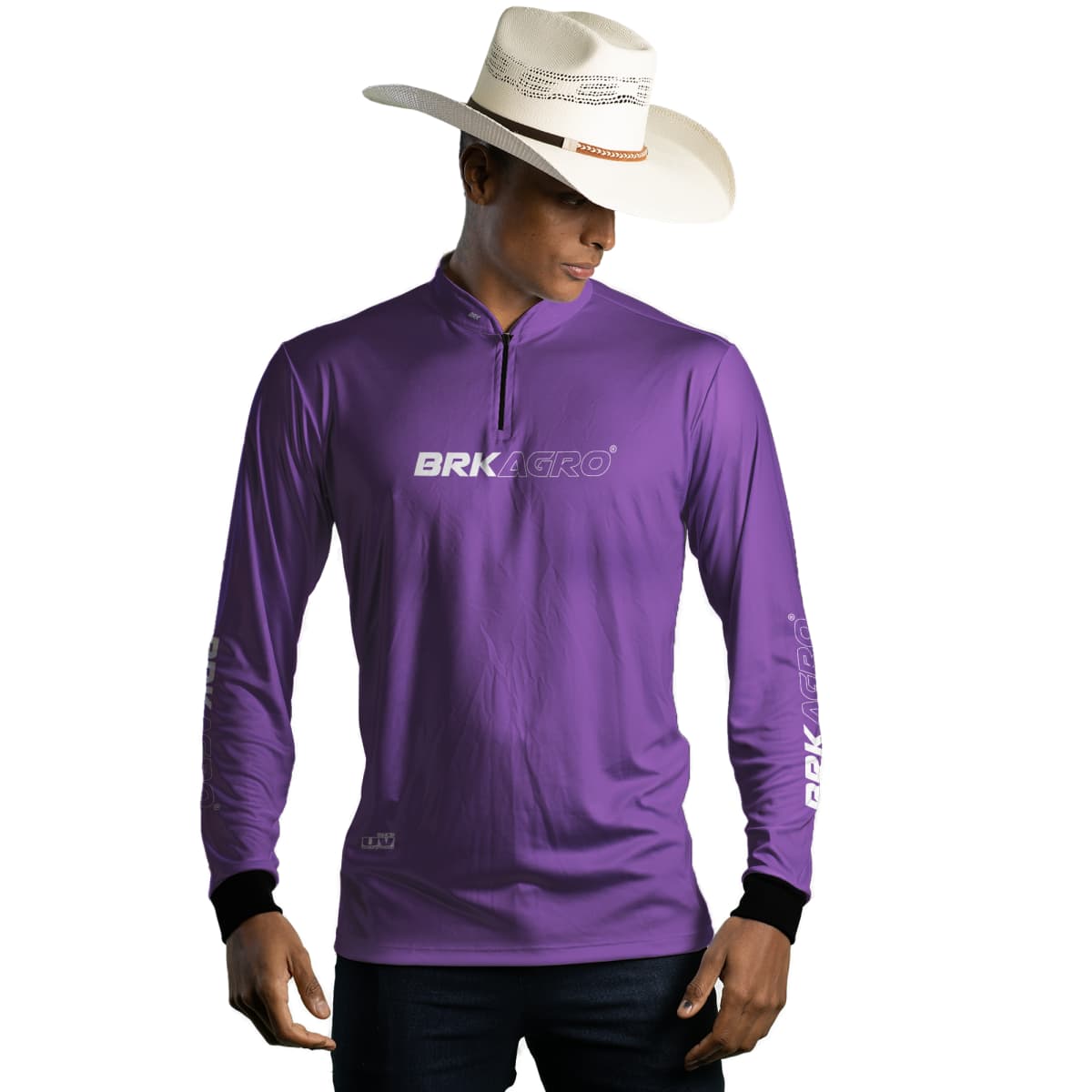Camisa Feminina Agro Brk Roxa Clean com Proteção Solar UV50+ Envio Imediato - Brk Agro