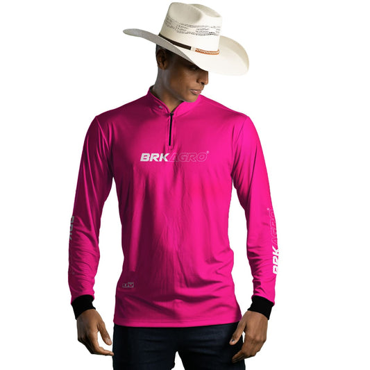 Camisa Agro Brk Rosa Clean com Proteção Solar UV50+ - Brk Agro