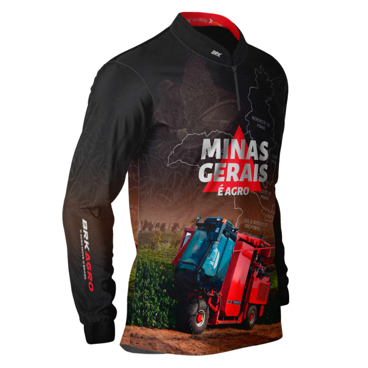 Camisa Agro Brk Minas Gerais Colheita de Café com Proteção Solar UV50+ - Brk Agro
