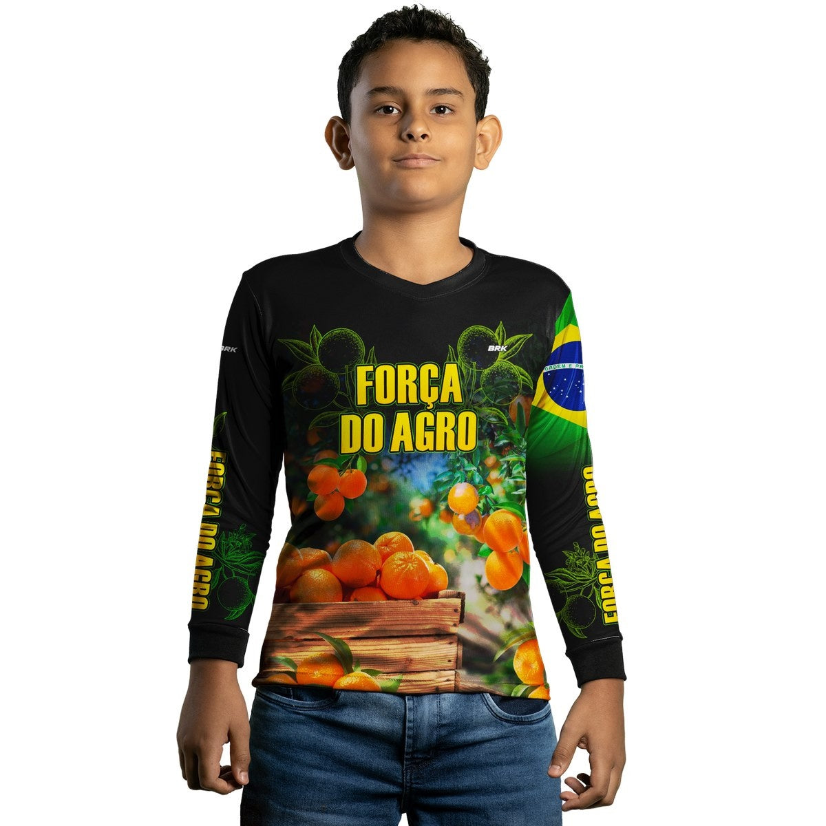 Camisa Agro Brk Cultivo Frutas Produtor de Laranja com Proteção UV50+ - BRK AGRO