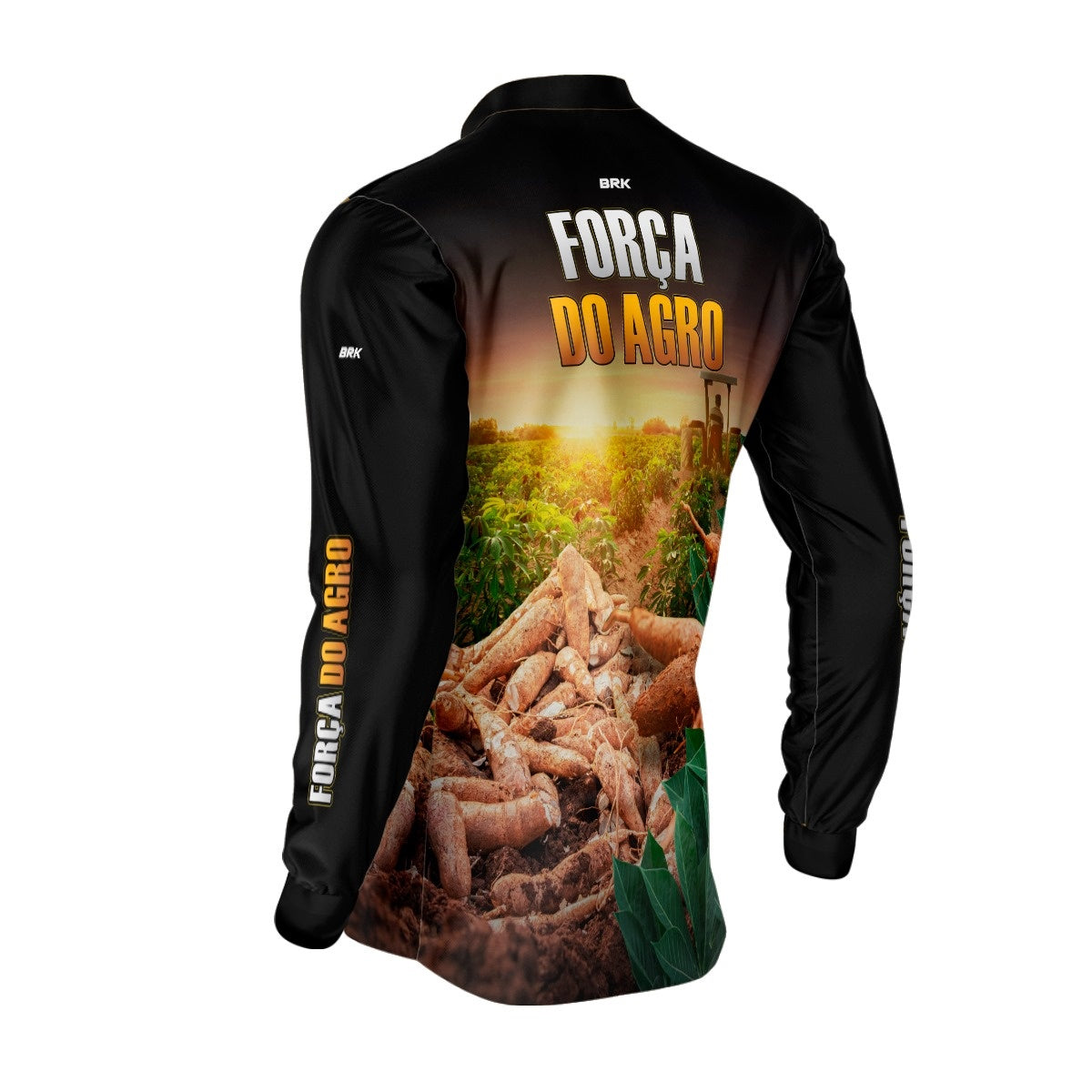 Camisa Agro Brk A Força do Agro Produtor de Mandioca com Proteção Solar UV50+ - Brk Agro