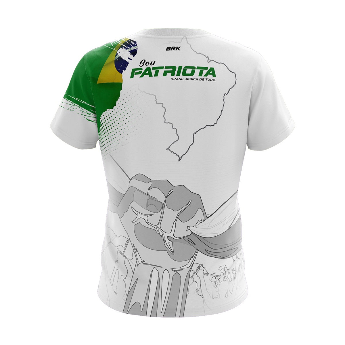 Camiseta Agro Brk Patriota Branca com Proteção Solar UV50+ - Brk Agro