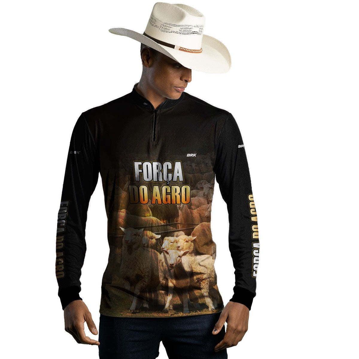 Camisa Agro Brk A Força do Agro Produtor de Ovinos com UV50+ - Brk Agro