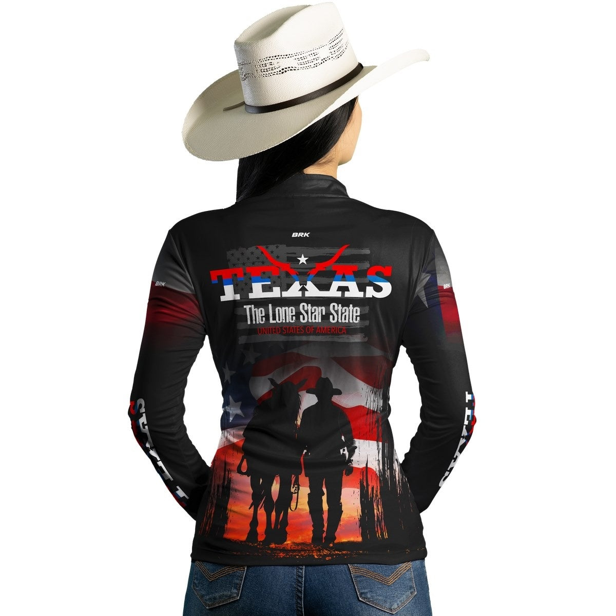 Camisa Feminina Agro Brk Texano com Proteção Solar UV50+ - Brk Agro