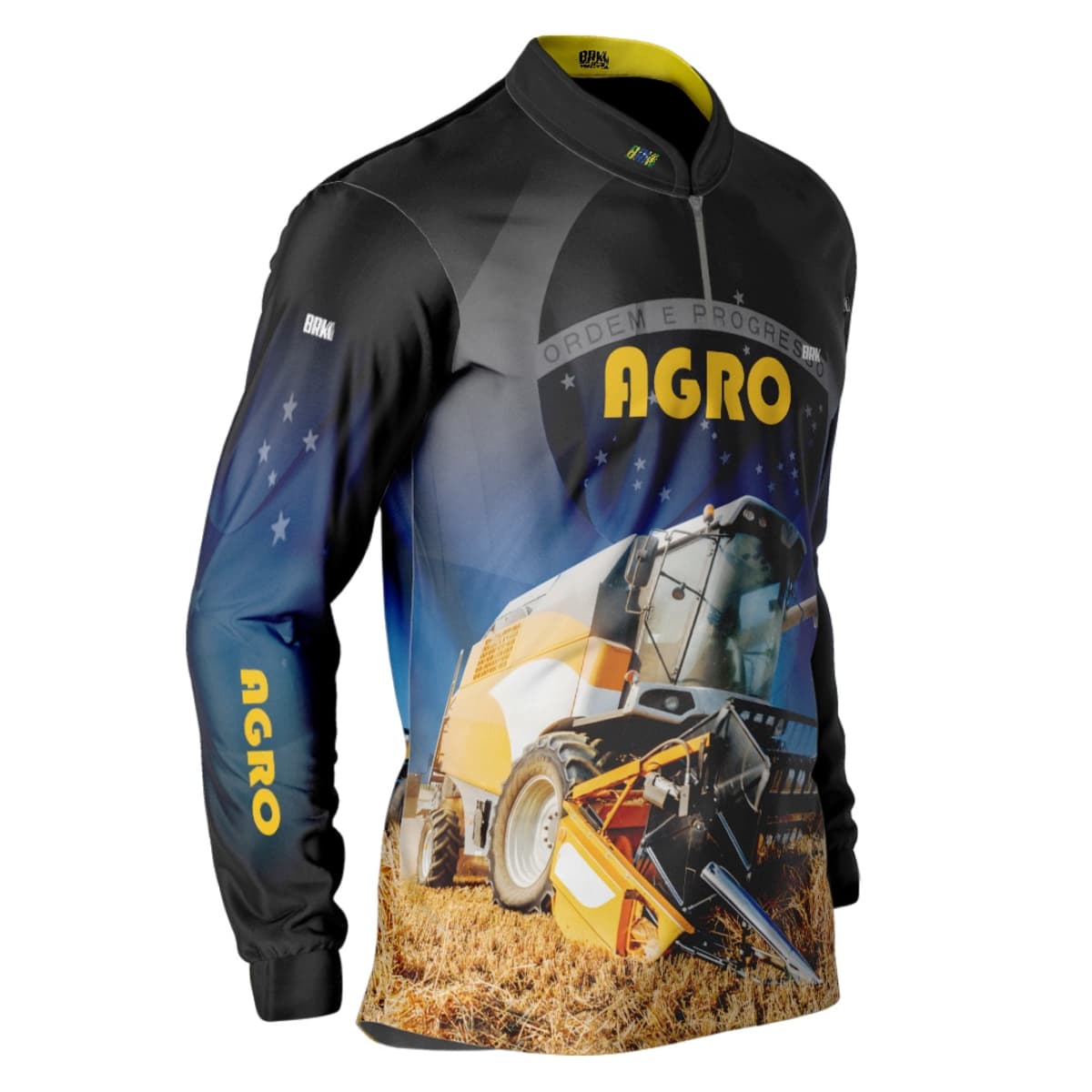 Camisa Agro Brk Colheitadeira Agro com Proteção Solar UV50+ - Brk Agro