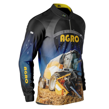 Camisa Agro Brk Colheitadeira Agro com Proteção Solar UV50+ - Brk Agro