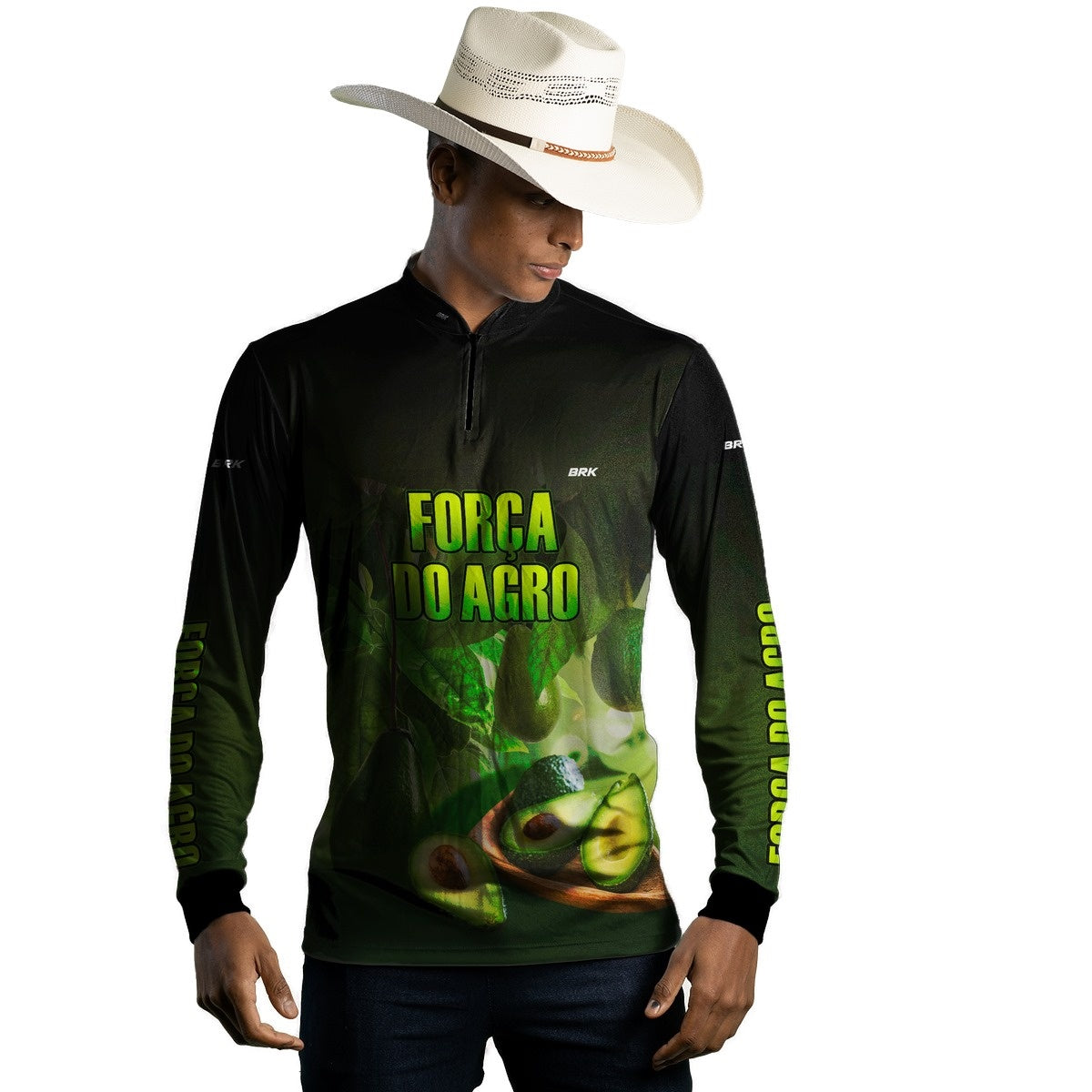 Camisa Agro Brk A Força do Agro Produtor de Abacate com UV50+