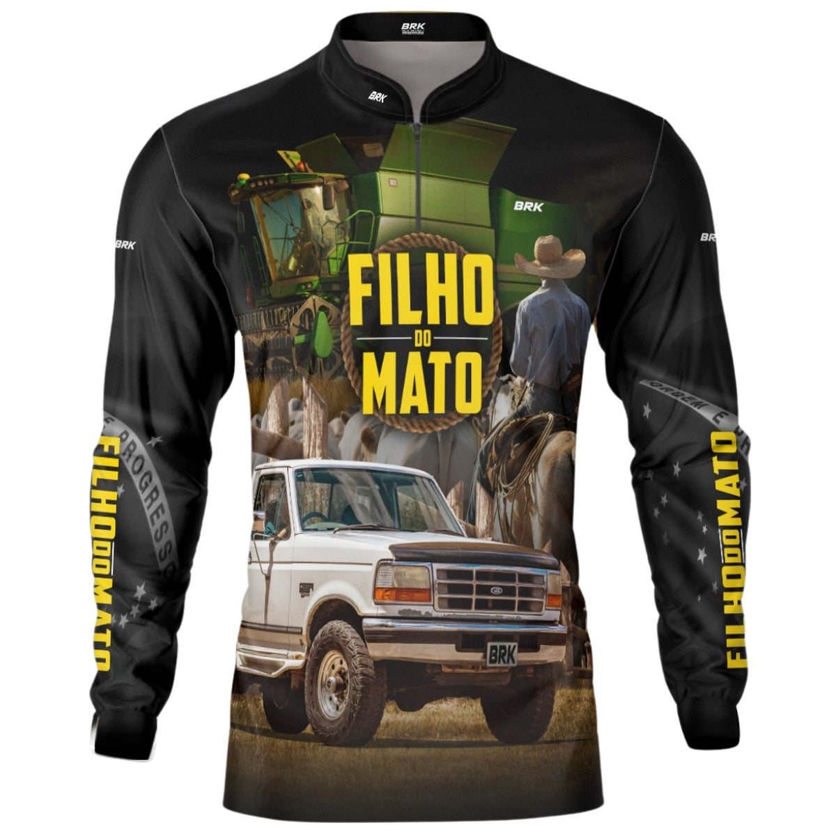 Camisa Agro Brk Caminhonete Masculina Filho do Mato com Proteção Solar UV50+ - BRK AGRO