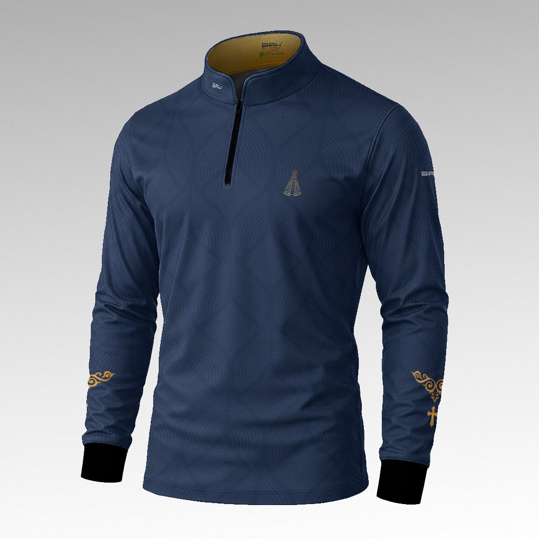 Camisa Brk Nossa Senhora Aparecida Medalha Azul com Proteção Solar UV50+