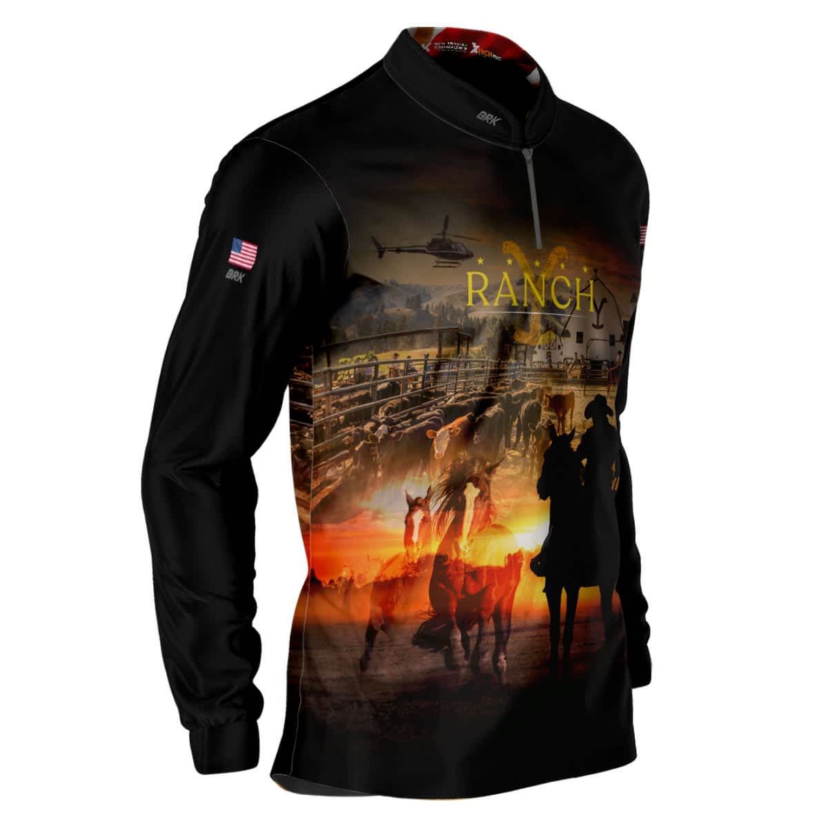 Camisa Agro Brk Ranch Yellowstone com Proteção Solar UV50+ - BRK AGRO