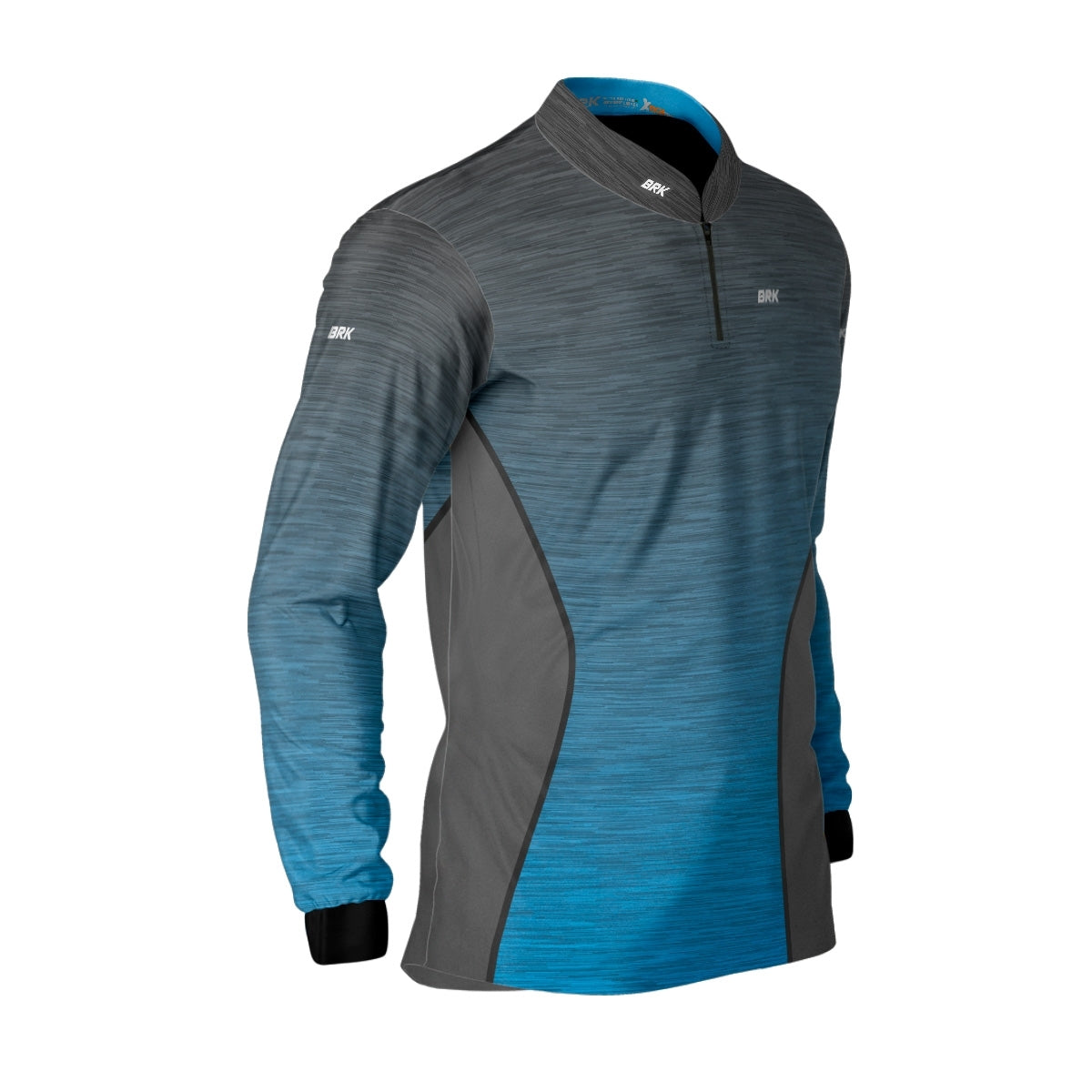 Camisa Agro Brk Mescla Cinza e Azul com Proteção Solar UV50+ - Brk Agro