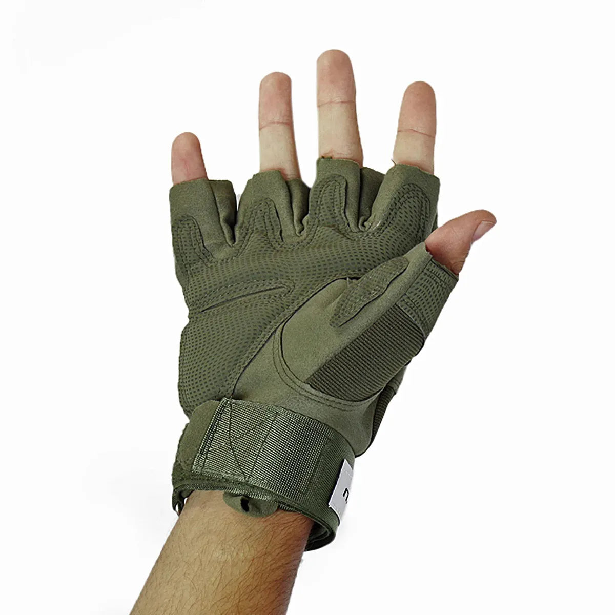 Luva Esportiva Tática Meio Dedo Dorsal - Brk Agro