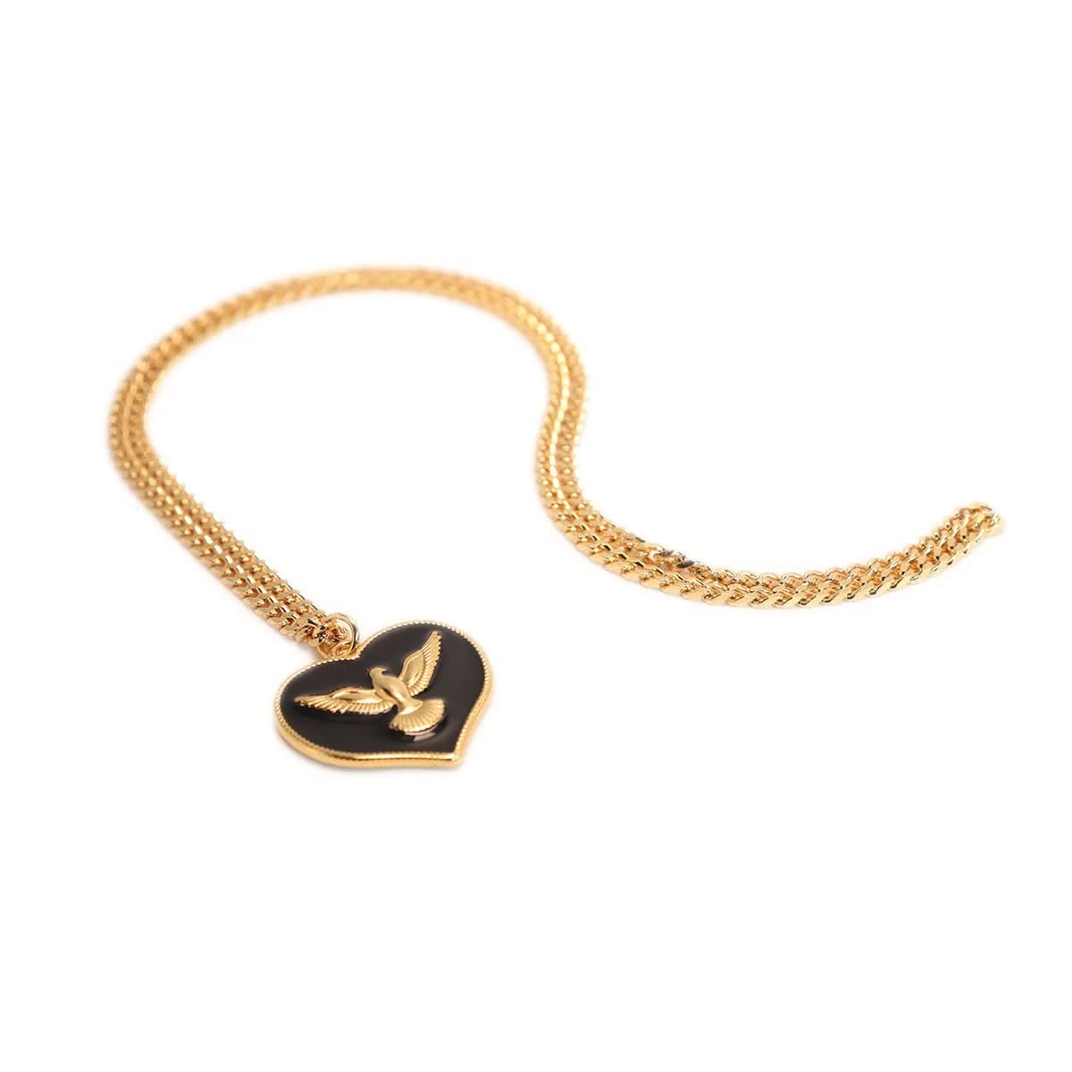 Corrente Pingente Brk Espirito Santo Coração Dourado - Brk Agro