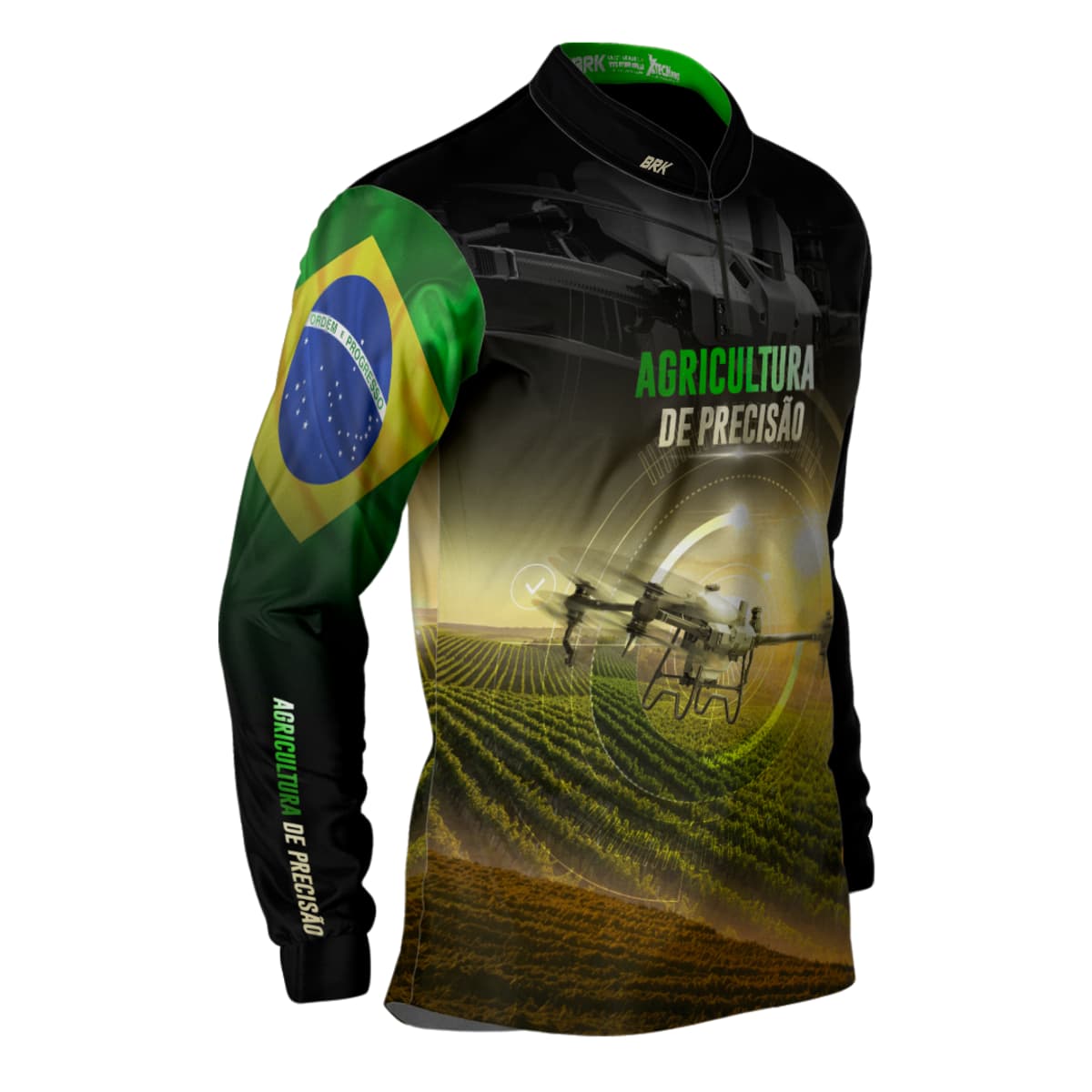 Camisa Agro Brk Drone Agricultura de Precisão com Proteção Solar UV50+ - Brk Agro