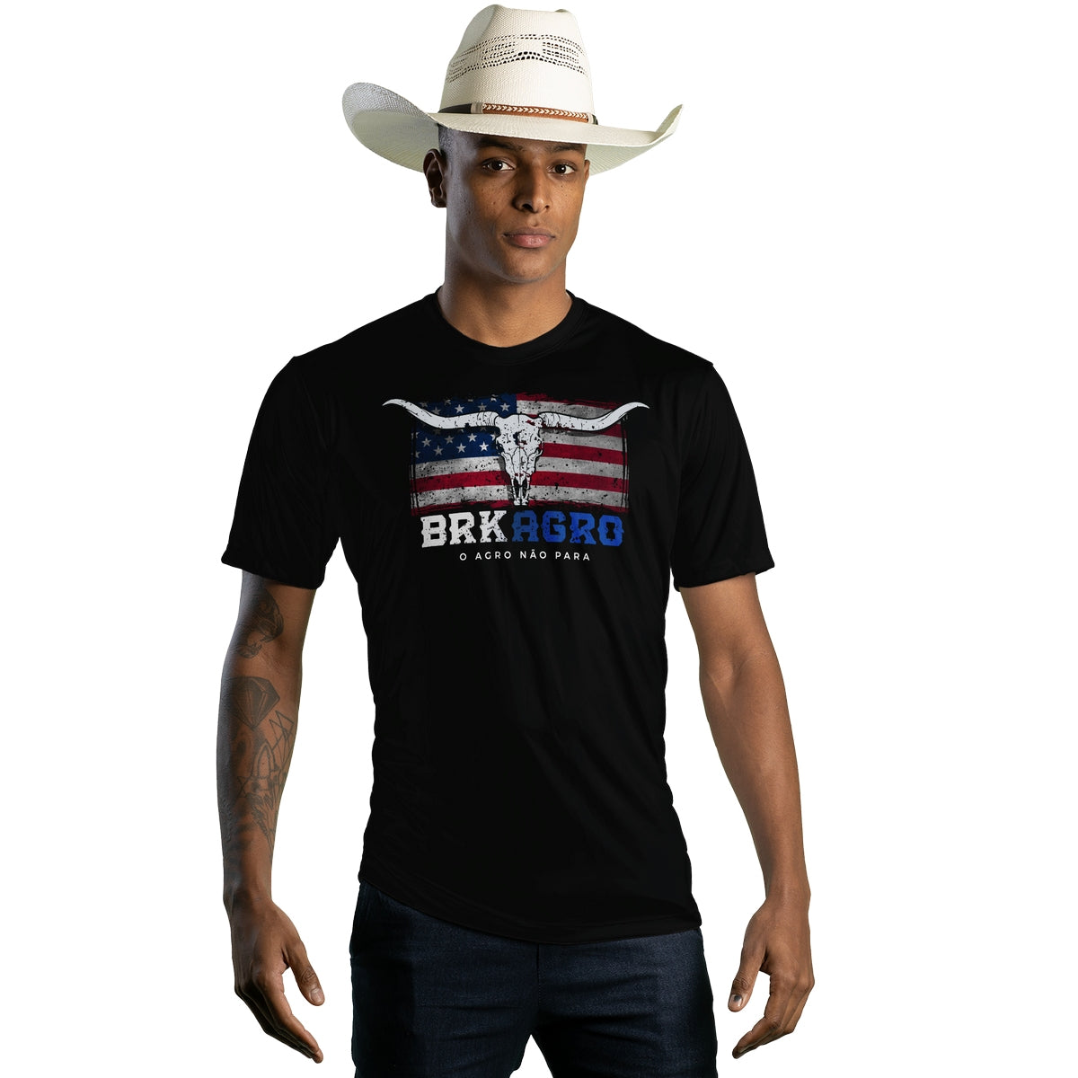 Camiseta Agro Brk O Agro não Para Texas com Proteção Solar UV50+ - Brk Agro