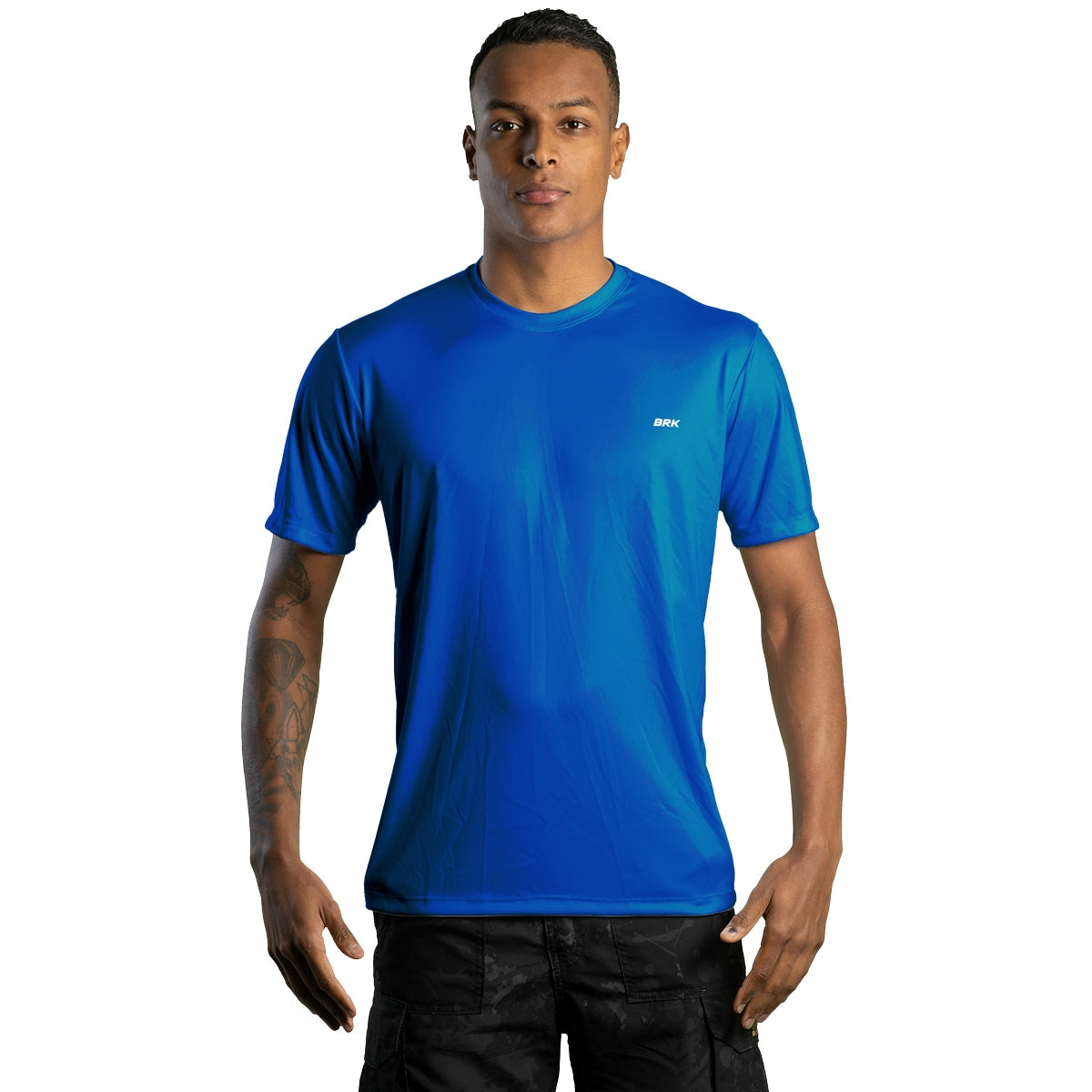 Camiseta Agro Brk Azul Lisa com Proteção Solar UV50+ - Brk Agro