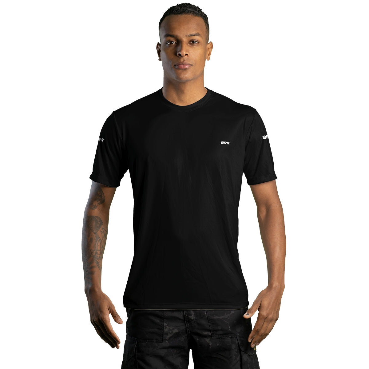 Camiseta Agro Brk Preta Lisa com Proteção Solar UV50+ - Brk Agro