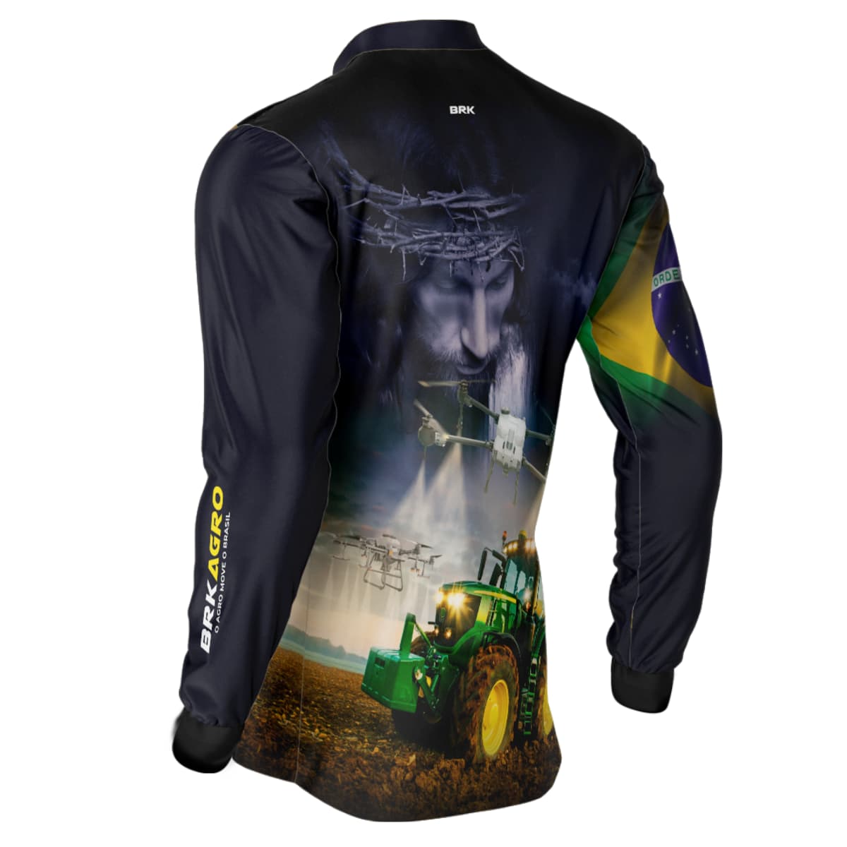 Camisa Agro Brk Jesus Drone Pulverizador com Proteção Solar UV50+ - Brk Agro
