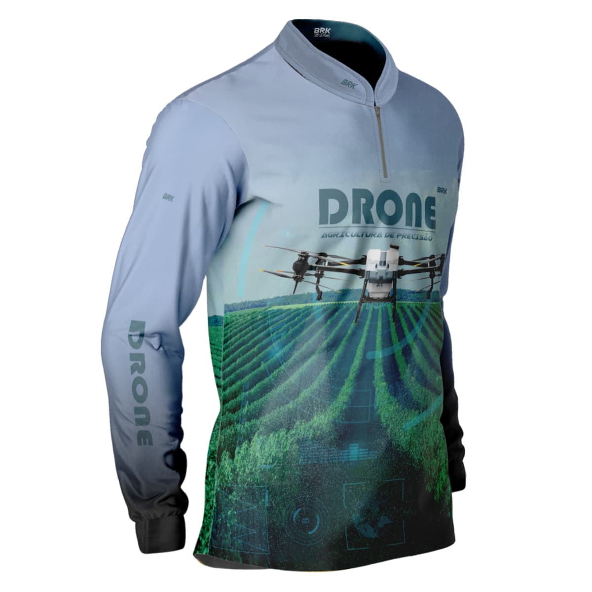 Camisa Agro Brk Drone Pulverizador com Proteção Solar UV50+ - Brk Agro