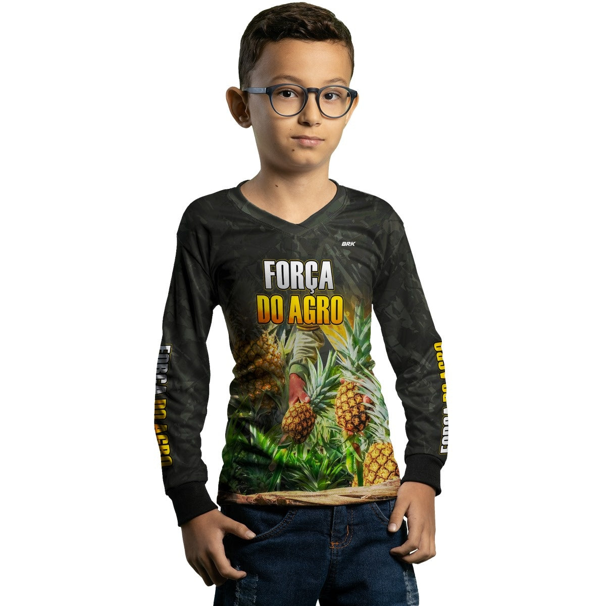 Camisa Agro Brk A Força do Agro Produtor de Abacaxi com UV50+ - BRK AGRO
