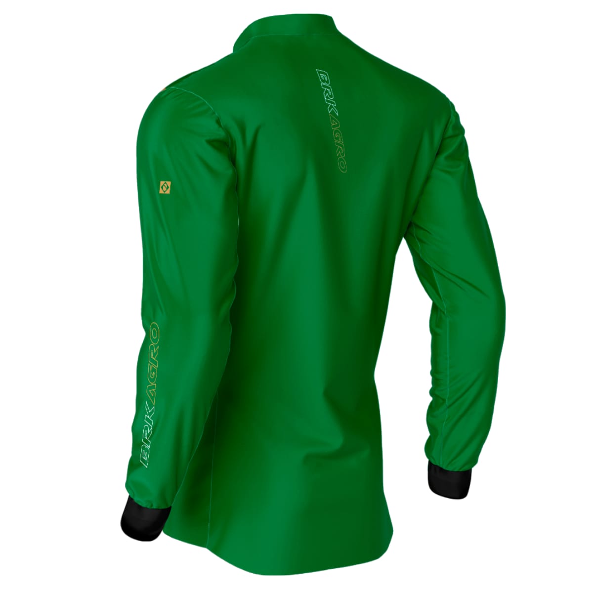 Camisa Agro Brk Básica Verde com Proteção Solar UV50+ - Brk Agro
